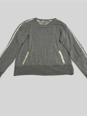 Athleta Gray Sweatshirt with Silver Trim